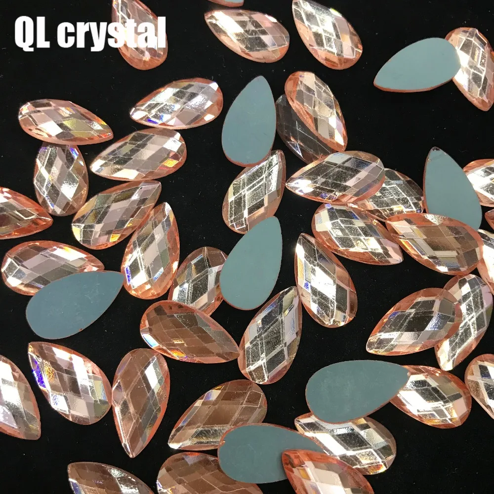 QL Кристалл 13x22 мм кристалл Популярные DIY Одежда одежды обуви сумки клей на плоских