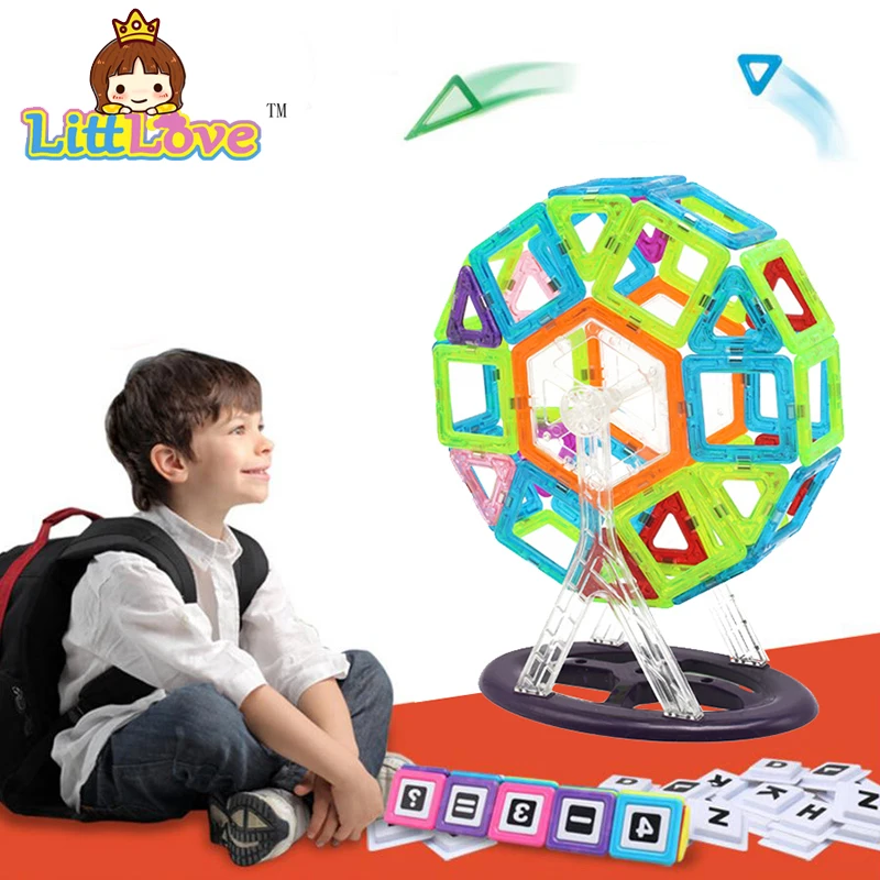 Магнитные строительные блоки 45 шт. большой размер Обучающие дизайнерские