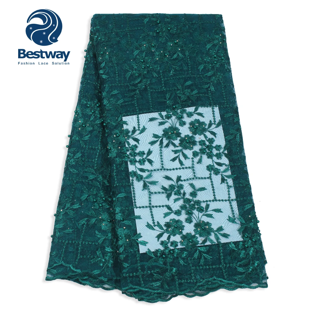 Bestway 3D бусины в виде цветка лиловый тюль сетка материал французские кружева ткань