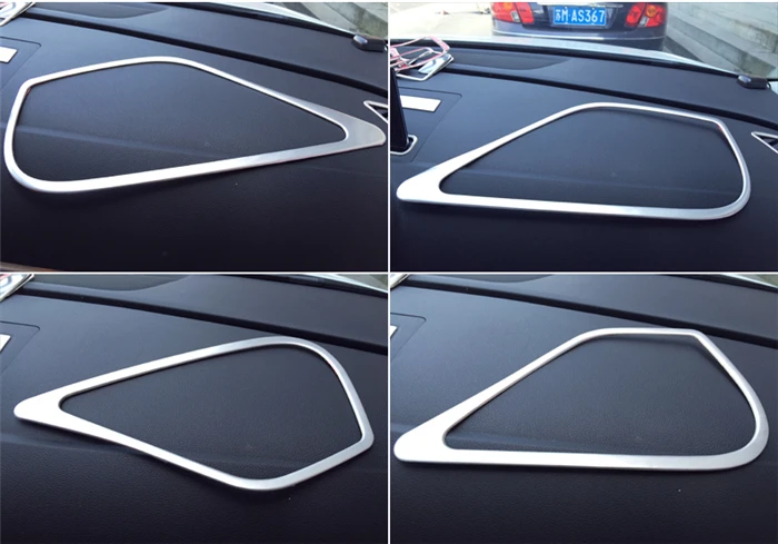 

Stainless steel car audio speaker sound cover decorating interior trim moldings for car Audi A3 sedan 2014 2015 2016 car styling