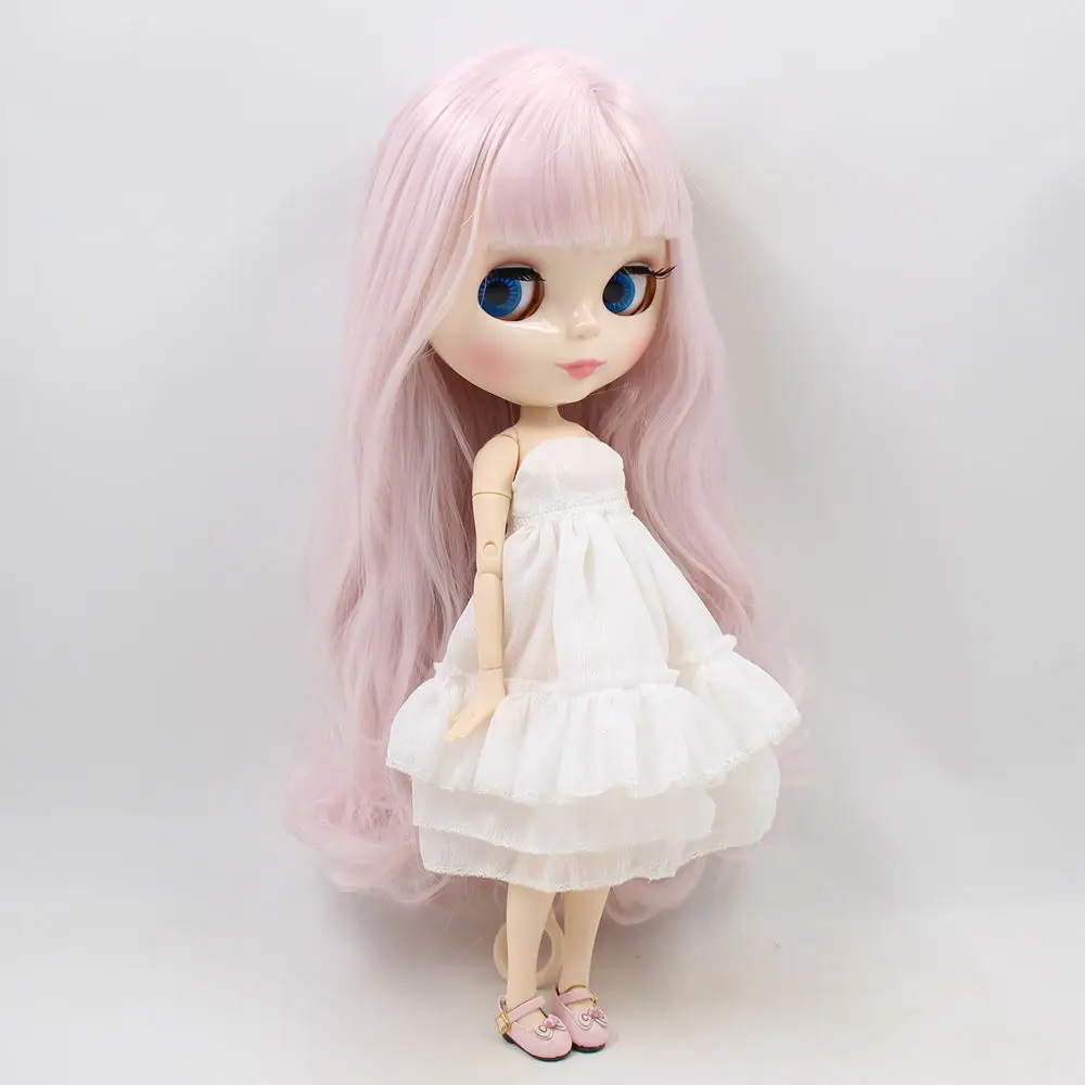 Ледяной DBS Blyth кукольные шарнирное тело 1/6 BJD розовая футболка для девочек длинные