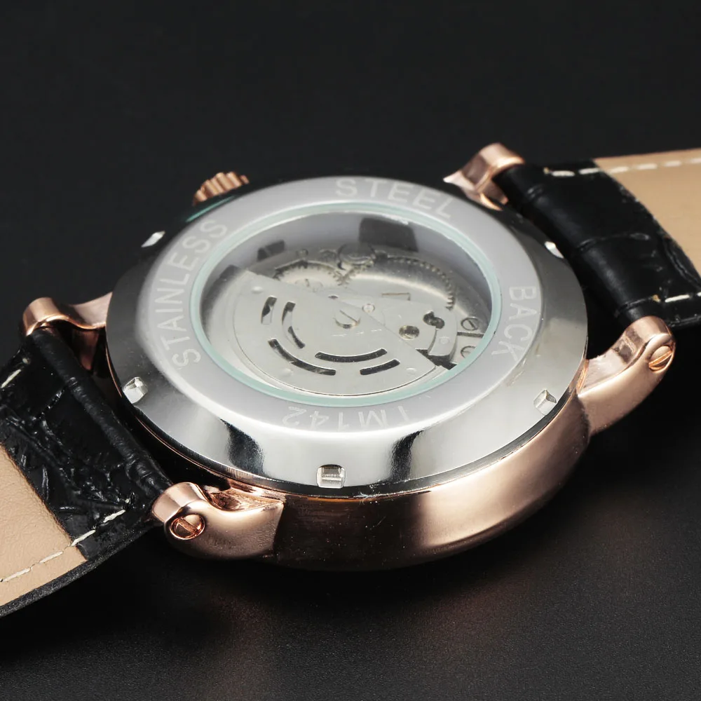 Топ бренд WINNER платье автоматические механические часы для мужчин золотой чехол