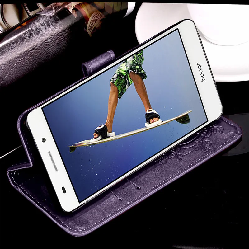 Для Huawei Honor 5A чехол Роскошный кошелек кожаный для 5A/Y6 II Fundas Lucky цветок флип