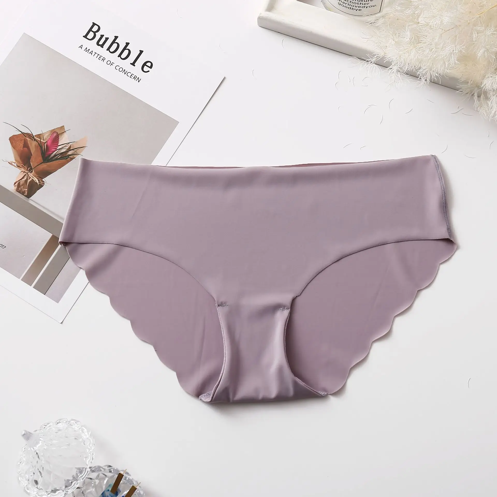 Purple Женское Бесшовное ультратонкое нижнее белье стринги женские трусики нижнее белье дышащие трусы - Цвет: Purple