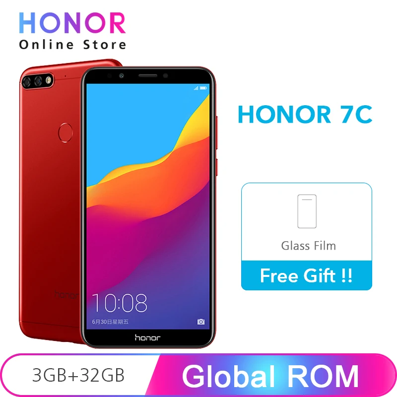 Honor 7C 3 ГБ 32 Snapdragon 450 Восьмиядерный 5 99 "1440x720 экран 13MP двойная камера отпечатков