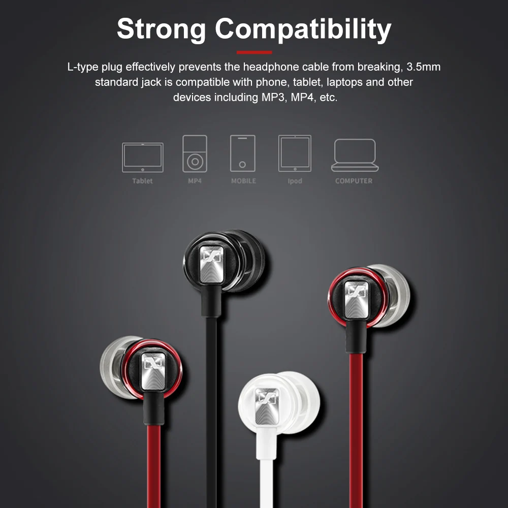 Наушники Sennheiser CX 3,00 3,5 мм проводные наушники динамическая музыка гарнитура стерео звук тяжелый бас для телефонов Планшетные ноутбуки fone