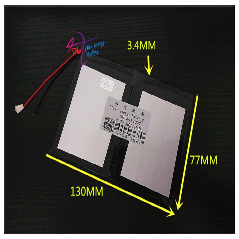 3 7 V 6000mAH 3413077 полимерный литий ионный/литий ионный аккумулятор для планшетных ПК