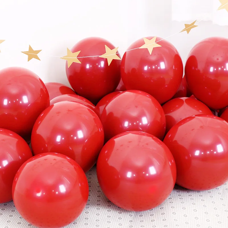 Высокое качество 100 шт. воздушный шар свадебное Романтический Красный жемчуг