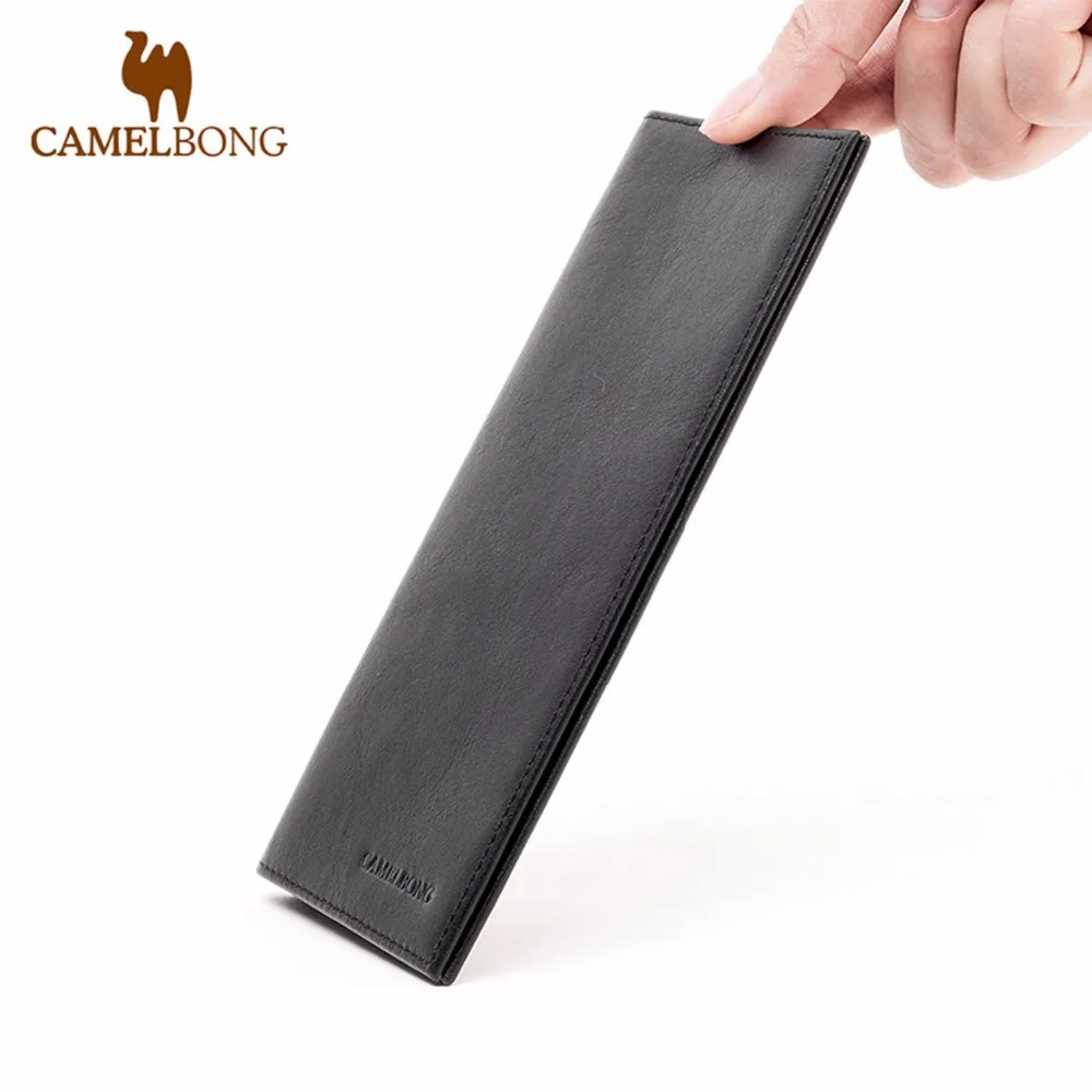 Мужской Длинный кошелек Camelbong из воловьей кожи с держателем для карт мягкий