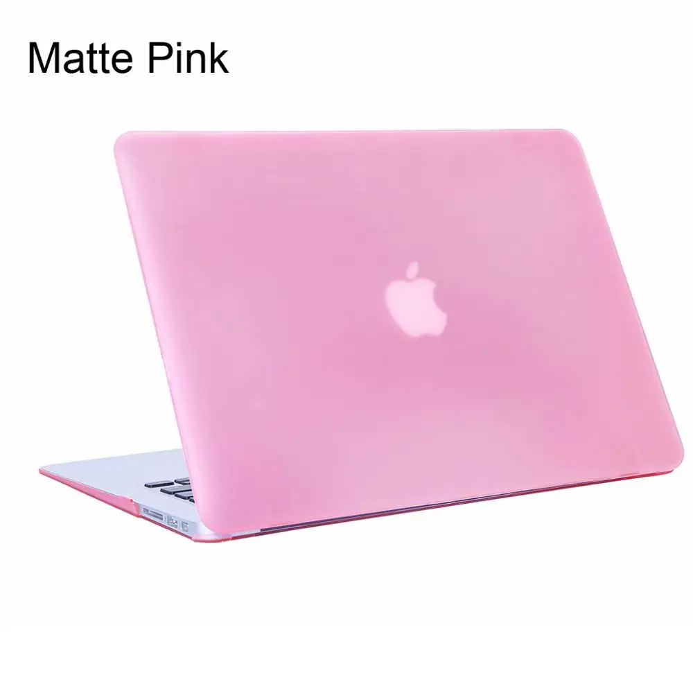 Матовая оболочка чехол для MacBook Air Pro retina 11 12 13 15 дюймов Сумка для ноутбука чехол для coque Mac Book Air 11 13 Чехол - Цвет: Matte Pink