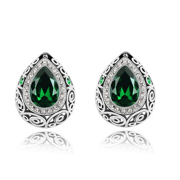 Fashion Austrian Crystal Earrings Gold Color Plated New Girls Women Jewelry 4191 | Украшения и аксессуары