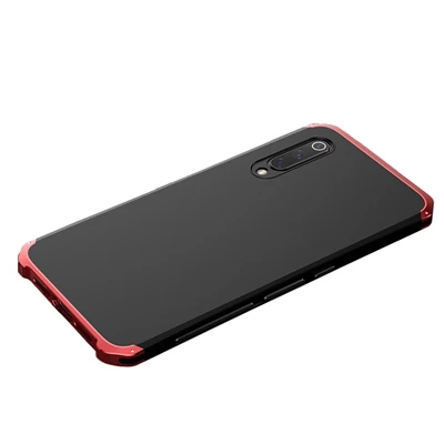 Чехол Ollivan для Xiaomi mi 9 с алюминиевой металлической рамкой, жесткий чехол-накладка из поликарбоната для Xiaomi mi 9 SE mi 9, защитный чехол, Fundas Coque - Цвет: black red
