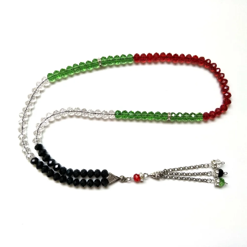Молитвенные Бусы Tasbih с арабским флагом 33 tesbih мусульманская машина для дома и