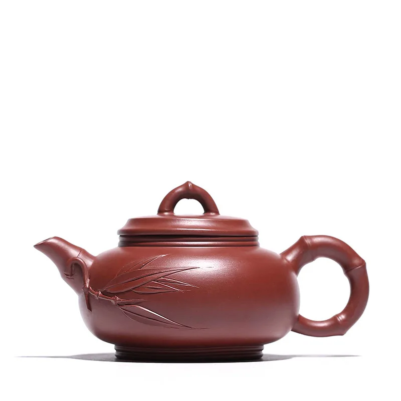 

Purple Sand Pot Wholesale Original Mine Dahongpao Bamboo Pot Craftsman Purely Handmade Horizontal Teapot One Substitute