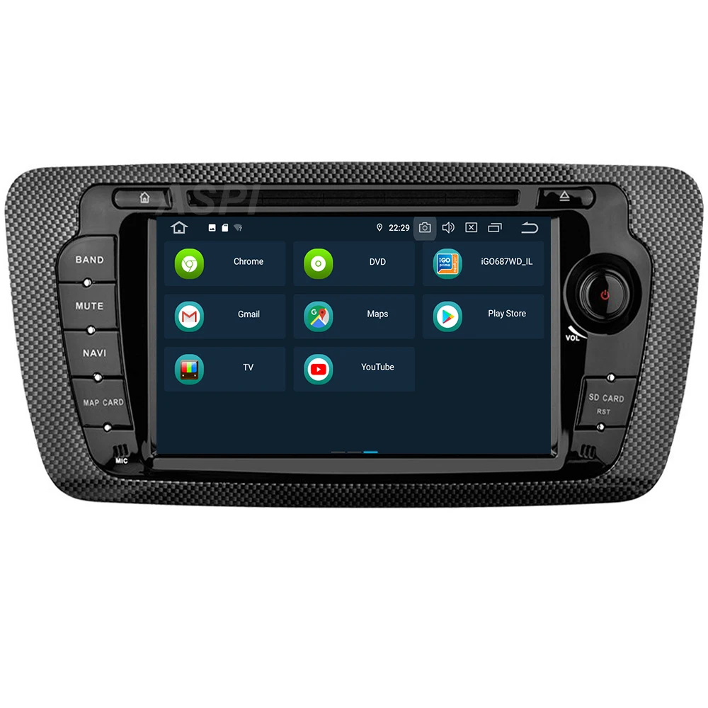 Android 9 0 автомобильный DVD плеер с спутниковой навигацией для Seat Ibiza 2009 2013 стерео