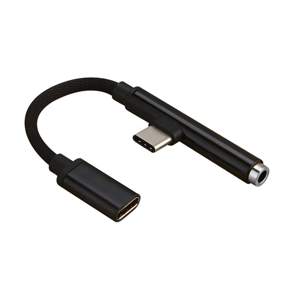 2 в 1 Usb Type C адаптер зарядное устройство аудио кабель Тип до 3 5 мм разъем для