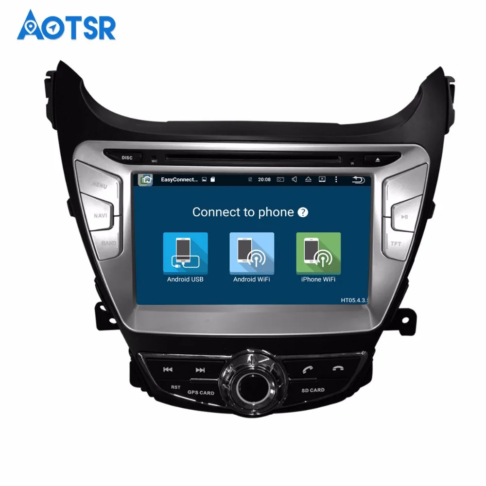 Android 8 1 автомобильный DVD CD плеер GPS навигация Авто Радио стерео для Hyundai ELANTRA 2011 2013