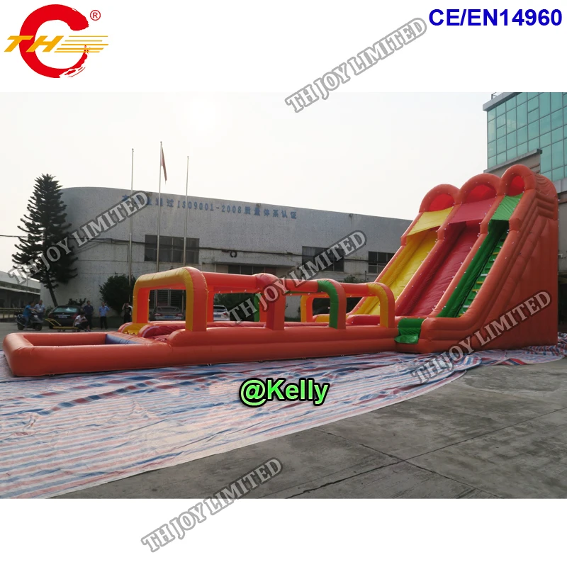 20 м Коммерческая гигантская надувная скольжения и для взрослых 3 полосы водная