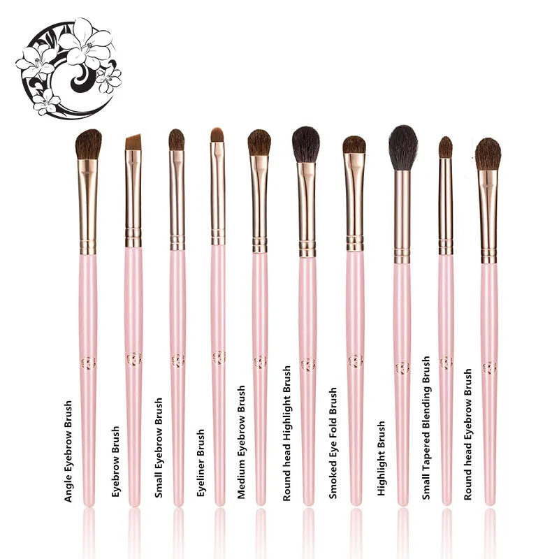 pink handle ENERGY super artist 10 шт. наборы кистей косметические кисти Pinceaux Maquillage Brochas Pincel ds - Handle Color: pink handle