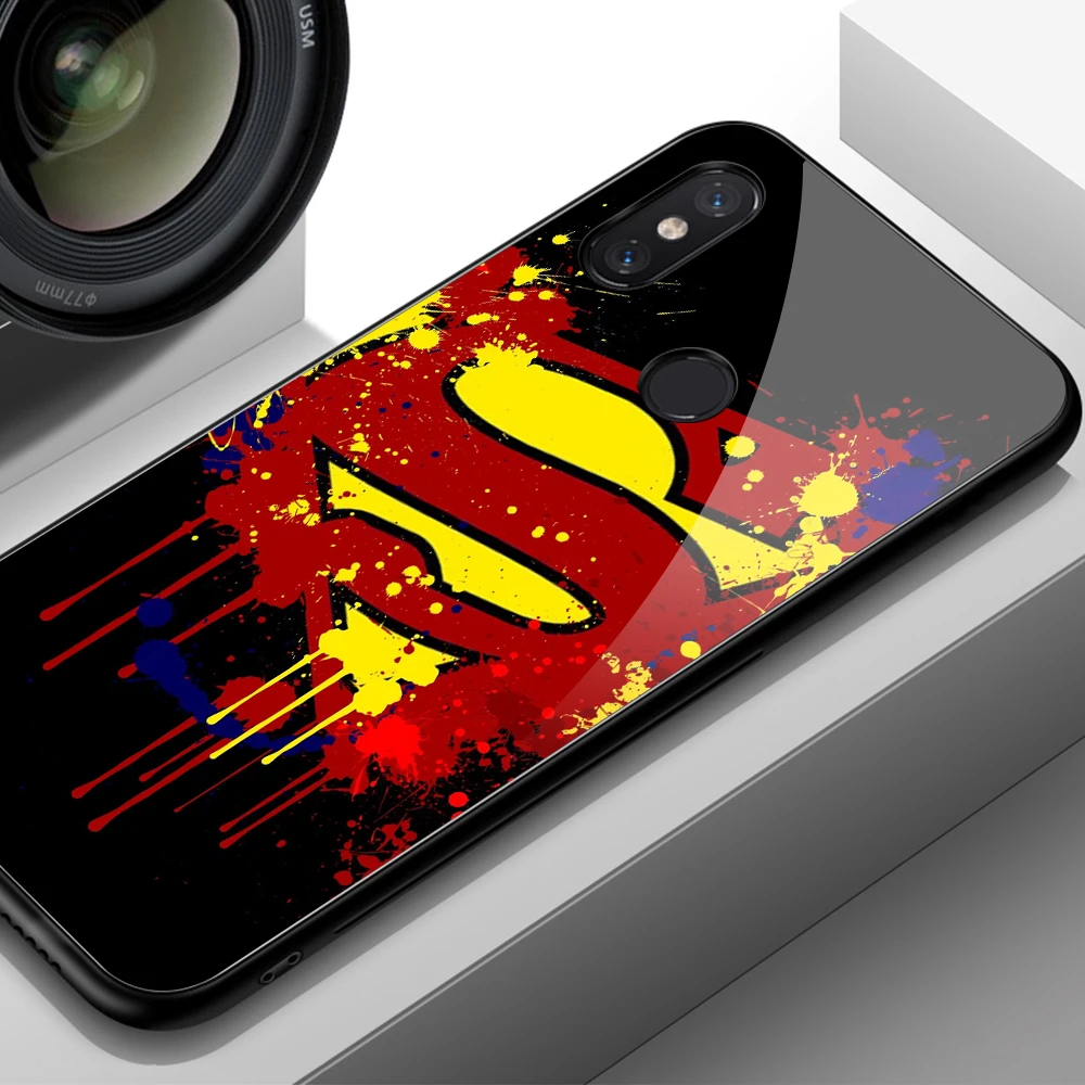 Для Xiaomi mi 6 Чехол закаленное Стекло супермен твердый чехол на заднюю панель телефона для Xiaomi mi 9 чехол mi 6 8 SE LITE mi x 2 2s 3 s MAX 3