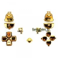 extremerate glossy gold full set kit buttons for ps4 pro slim controller cuh zct2 jdm 040 jdm 050 jdm 055
