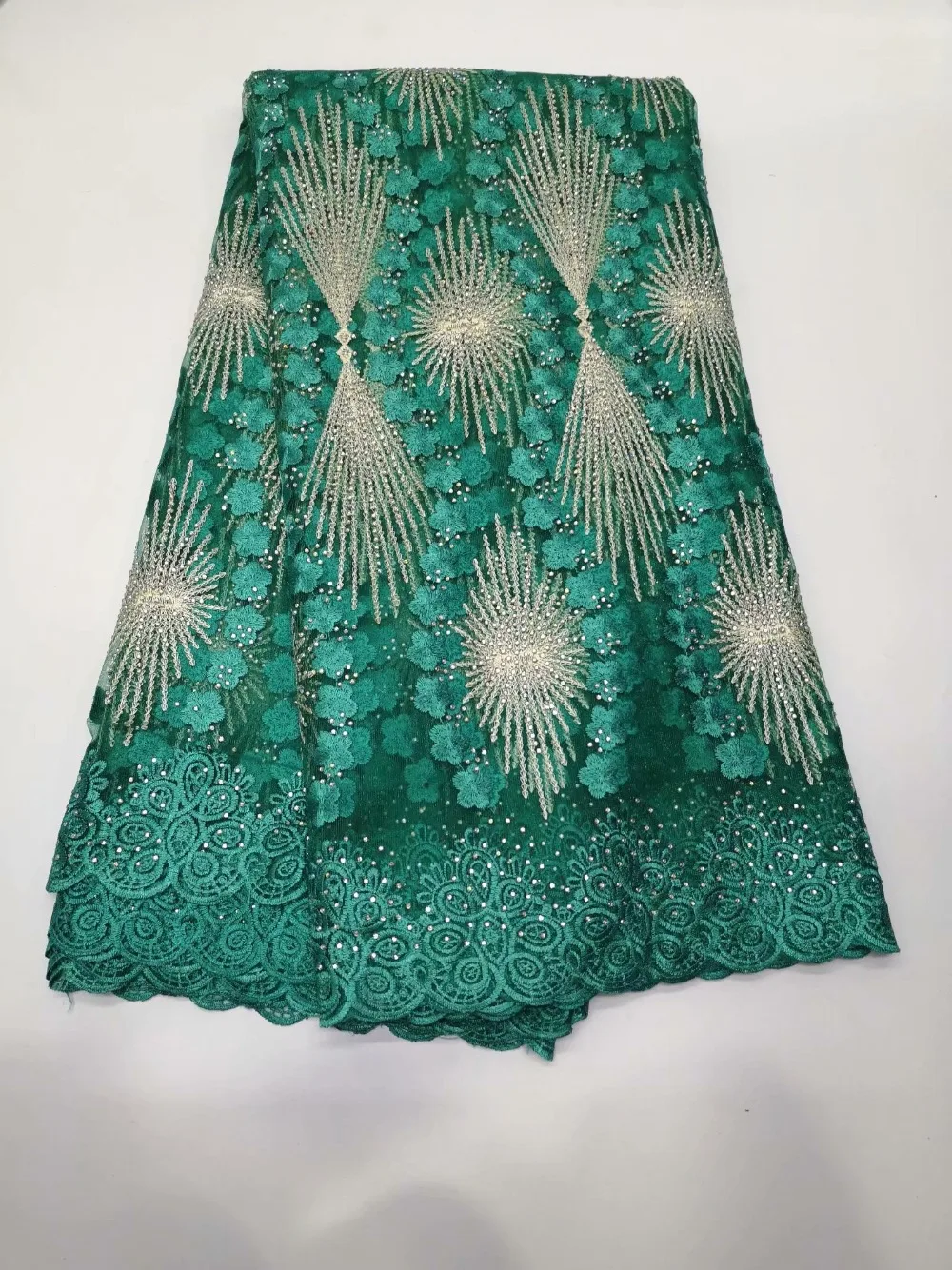 Хит продаж французский стиль кружевная ткань чистый белый нигерийская высокого