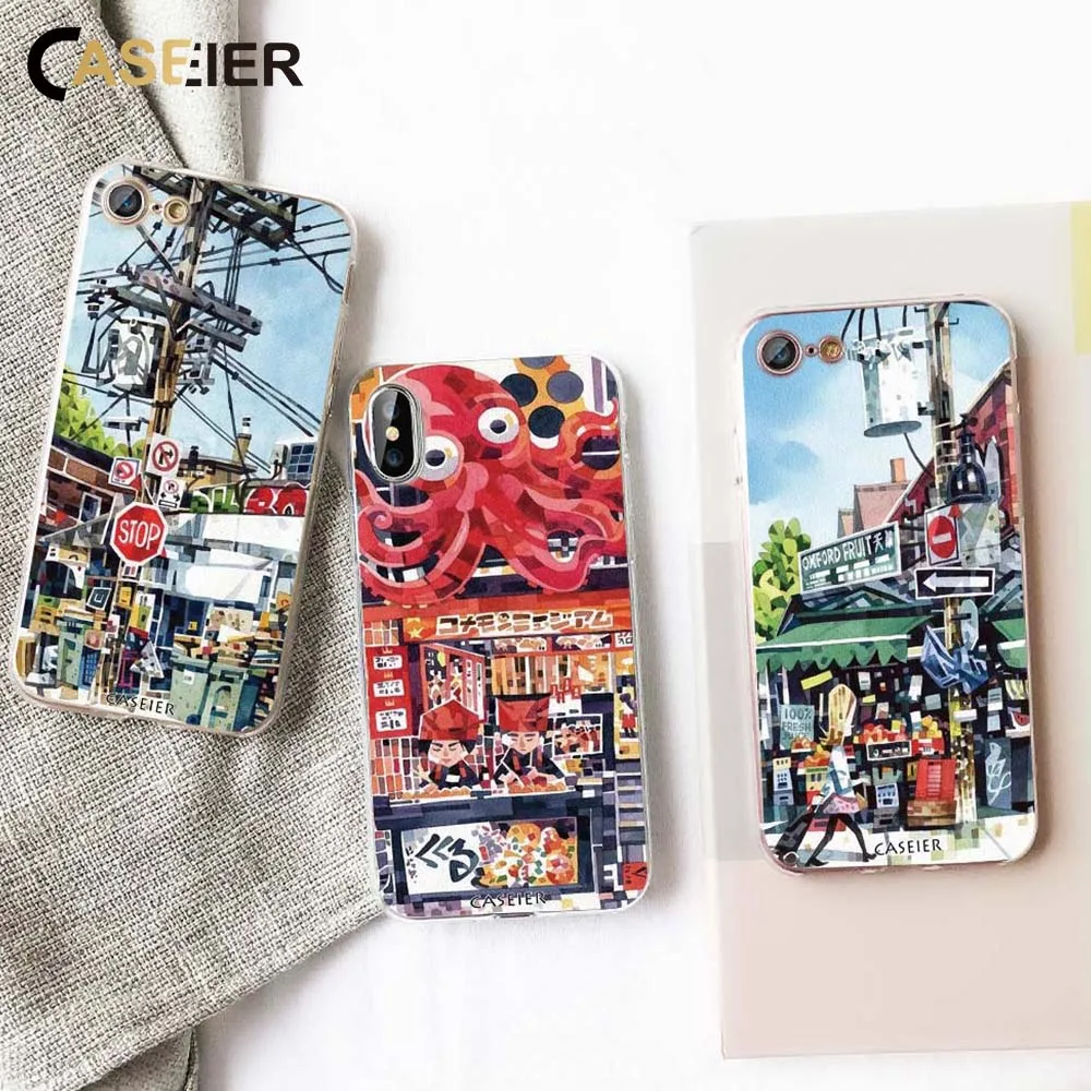CASEIER Phone Case For Huawei P20 P10 P9 P8 Honor 8 9 Lite Mosaic Chic Pattern Cover Silicon Cases |