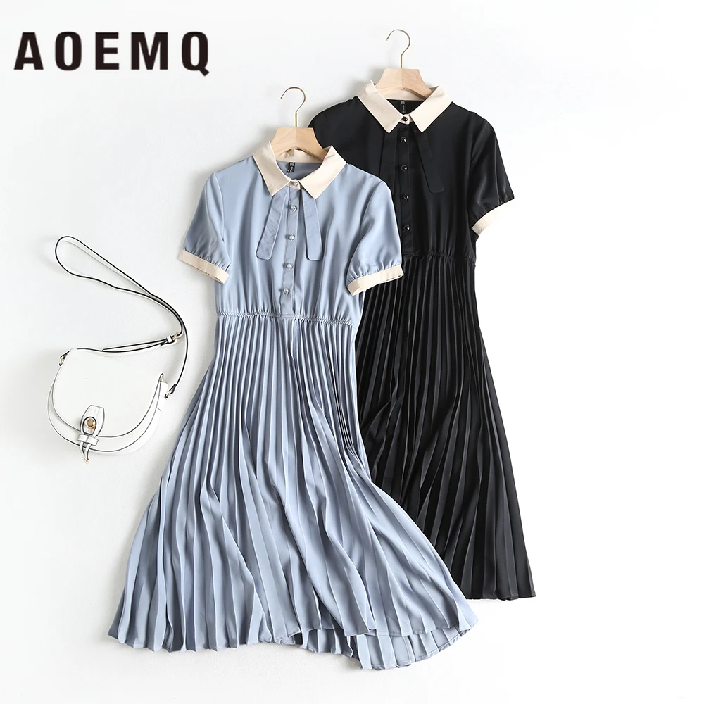 AOEMQ модные новые летние платья консервативные принцессы в школьном стиле