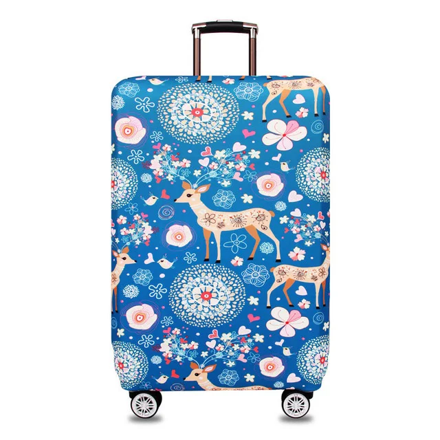 Illustrations Deer Толще стрейч ткань иллюстрации защитный чехол для чемоданов пыли багаж защитные чехлы туристические аксессуары, 18 до 3" Z50 - Цвет: Illustrations Deer
