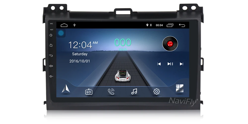 NaviFly Anroid8.1 4 ядра 32G rom 2G ram Автомобильный мультимедийный плеер для Toyota Prado 120 Land Cruiser 2004-2009 Lexus GX47 Поддержка OBD
