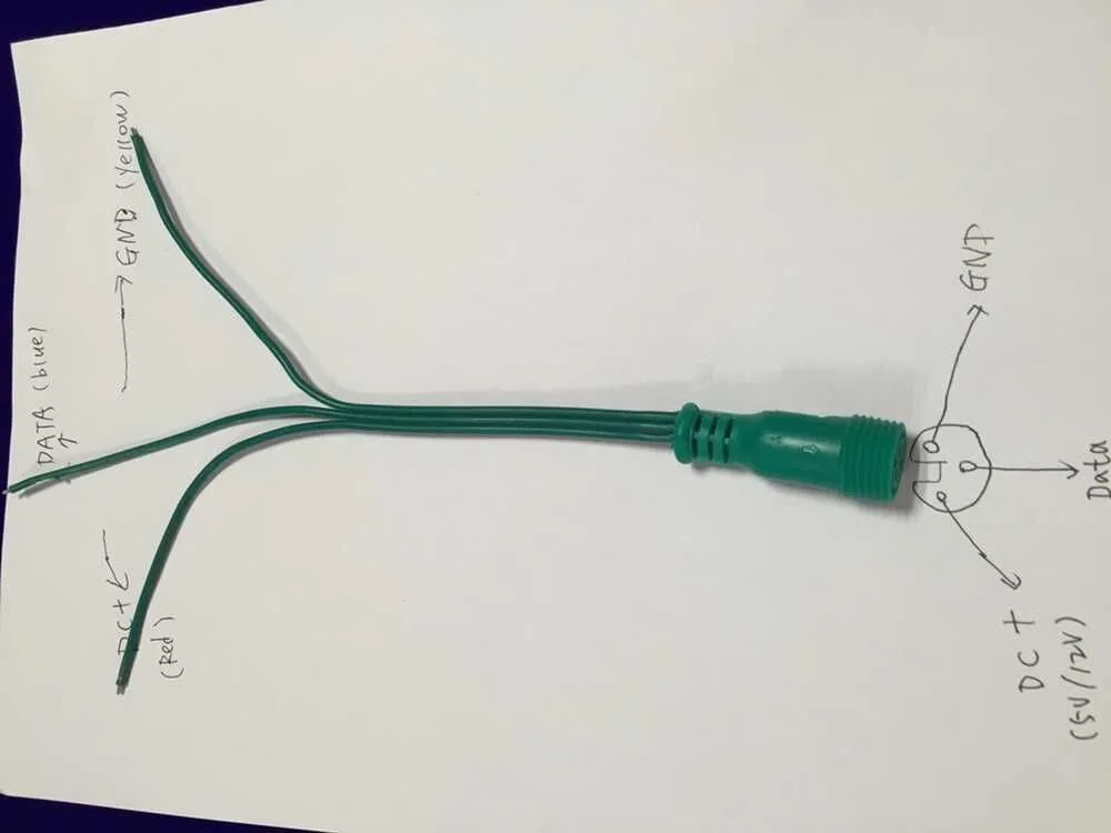 100 шт./компл. DC12V прибор приемно-12 мм WS2811 led Smart Pixel узел, RGB Полноцветный полностью черный, 18AWG) провод, IP68; с 13,5 мм гибкий проводник