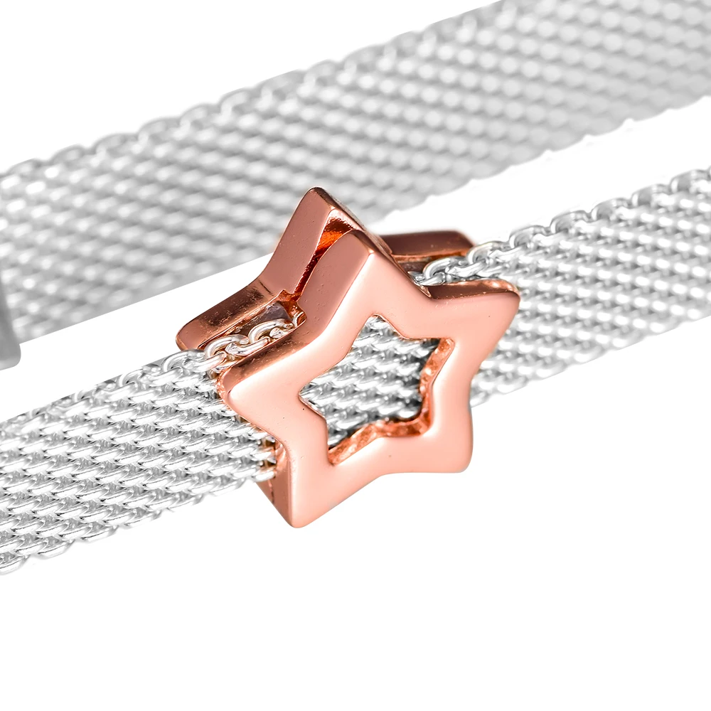 Подходят для браслетов Pandora Reflextions браслет Sleek звезда клип бусины подвески Для