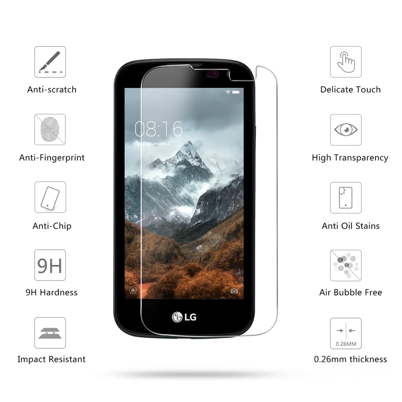 2.5D 0 26 мм 9H Премиум Закаленное стекло для LG K3 LTE K 3 K100 K100DS LS450 4 5 дюймов защитная