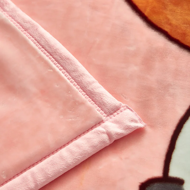 

2.40 kg Pink Cartoon Bears Cloudy Blanket Double Layer Super Soft Throw Blankets Single or Child Bed Sofa Warm Cover 150*200 cm