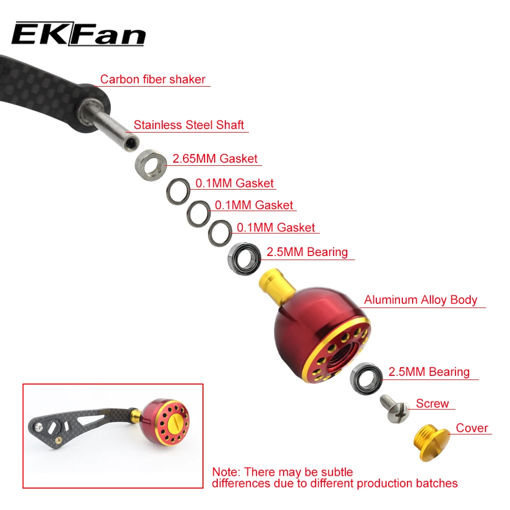 EKFan 7*4 мм и 8*5 отверстие Рыболовная катушка ручка металлическая диаметр 32 для