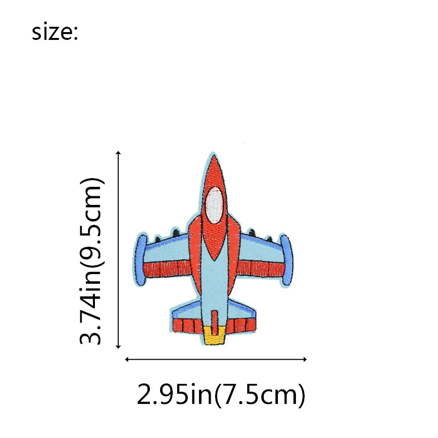 Сделай Сам накладки в виде самолета для одежды Железная вышитая нашивка