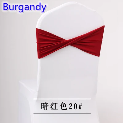 

Burgandy Colour Spandex Chair Sash Wedding Chair Sashes For Spandex Lycra Chair Cover Decoration Party Hotel Show Banquet