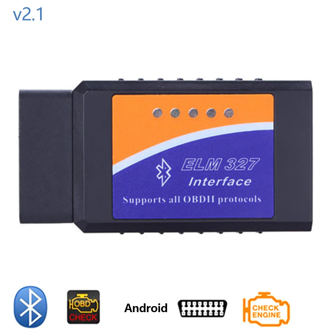 Dewtreetali Mini Elm327 Bluetooth V2.1 BT Интерфейс адаптер OBD2 / OBD II Torque Авто диагностический сканер