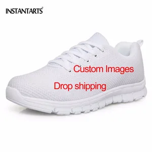 Мужские повседневные базовые кроссовки INSTANTARTS, дышащие легкие сетчатые кроссовки на шнуровке для мужчин и студентов, Прямая поставка по индивидуальному заказу