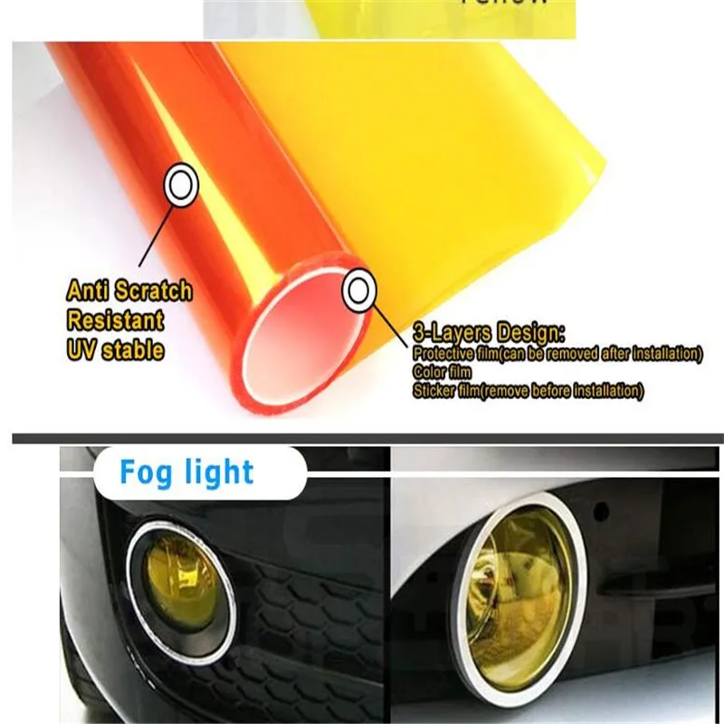 12 ''х 72'' Light Black фара Хвост Туман дым Оттенок Виниловая пленка лист Стикеры 30