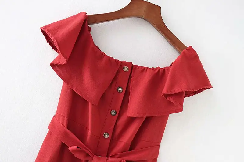 Новинка винтажное платье Heydress с оборками воротником-лодочкой и пуговицами