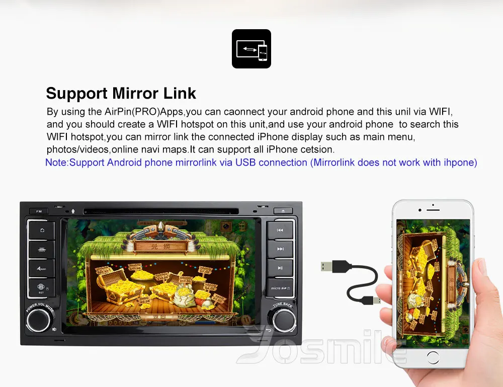 Josmile 2 din Автомобильный мультимедийный плеер для VW Volkswagen Touareg T4 Transporter T5 gps навигация Авторадио 2004 2005 2006 20082011