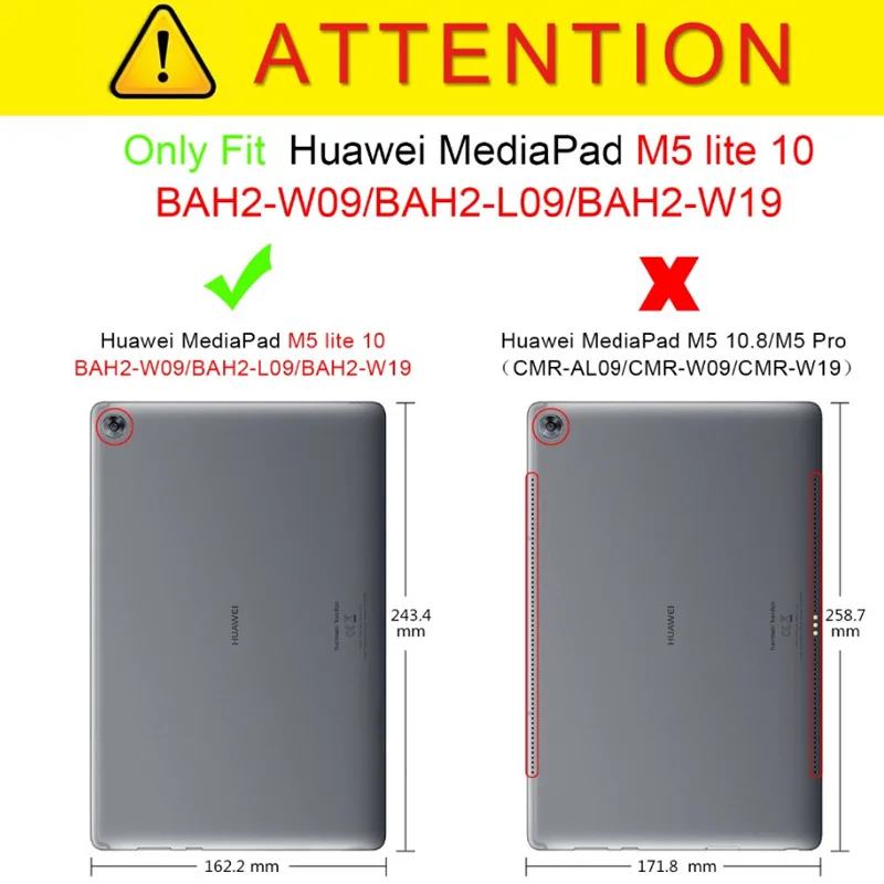 Для Huawei MediaPad M5 Lite 10 BAH2 W19/L09/W09 Чехол Ультра Тонкий Ретро Карта Pu кожаный умный чехол