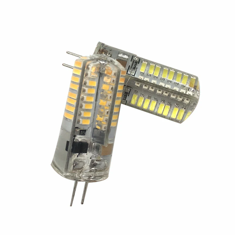 Светодиодный светильник G4 10 шт. 3 Вт мощный SMD3014 48 светодиодный AC12V 12 в пост. Тока 220