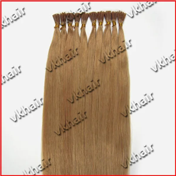 18&quot20&quot22&quot Remy Italian keratin Stick tip/I-tip #27 - dark blonde Human Hair Extension 0.5g/s 50g 100s |