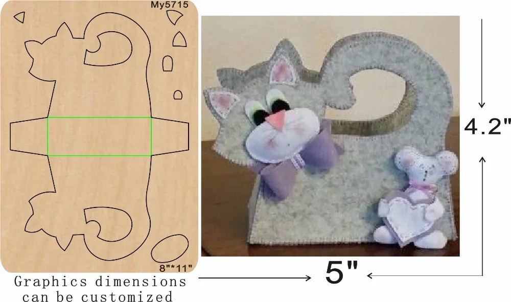 A Lovely Cat-1 wooden die cut accessories Regola Acciaio Die Misura my | Дом и сад