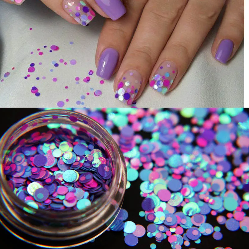 1jar Nail Art AB блестки микс сердце круглый акриловый блеск шестигранный лак для ногтей блестки голографическая звезда украшения для ногтей разные размеры