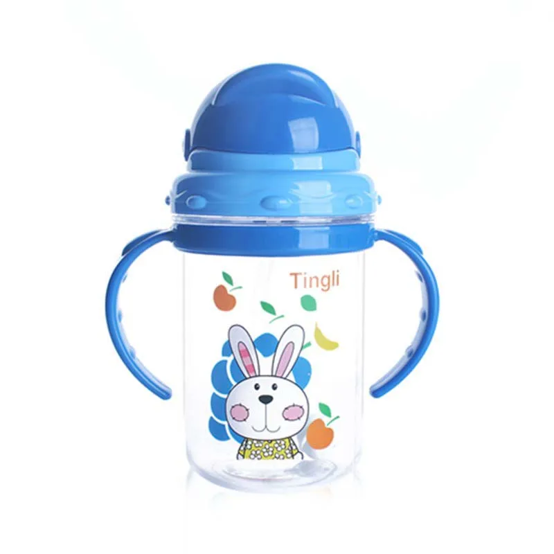150/280 мл детская герметичная чашка для питья силикагель обучающая с ручкой
