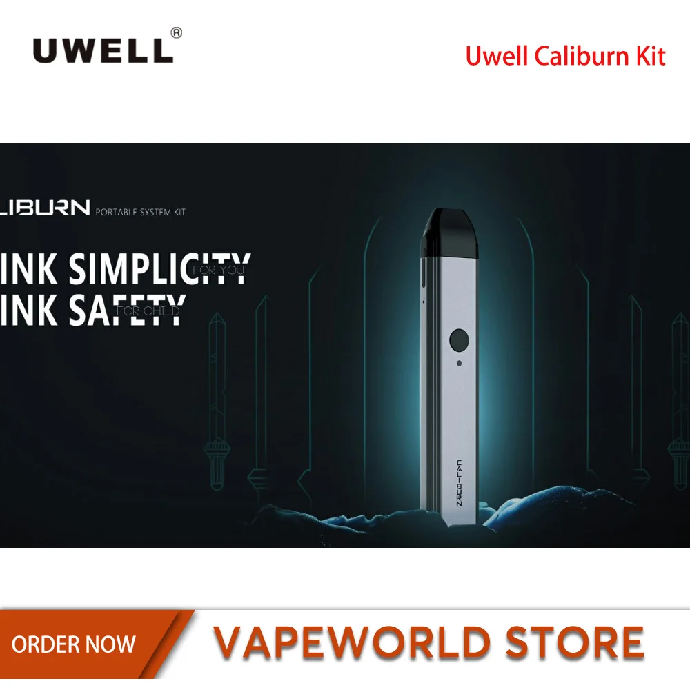 Оригинальный испаритель Uwell Caliburn Pod 2 мл встроенный аккумулятор емкость для вейпа