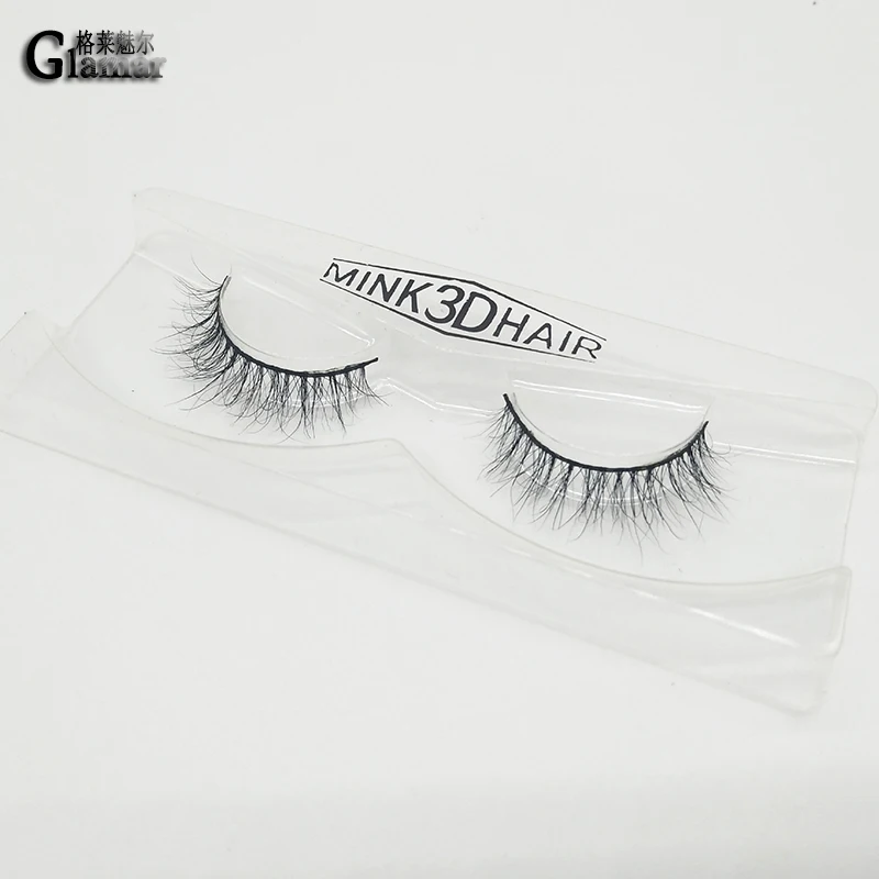 GLAMAR 1 пара высокое качество 3D 100% норковые ресницы 8 стилей натуральные длинные
